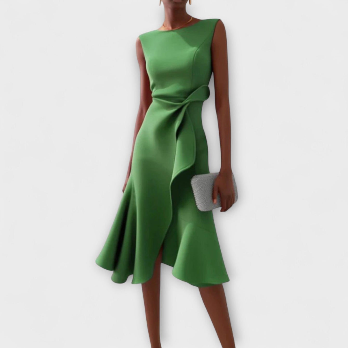 MARISSA™ – Elegant Wrap-Style Sleeveless Dress