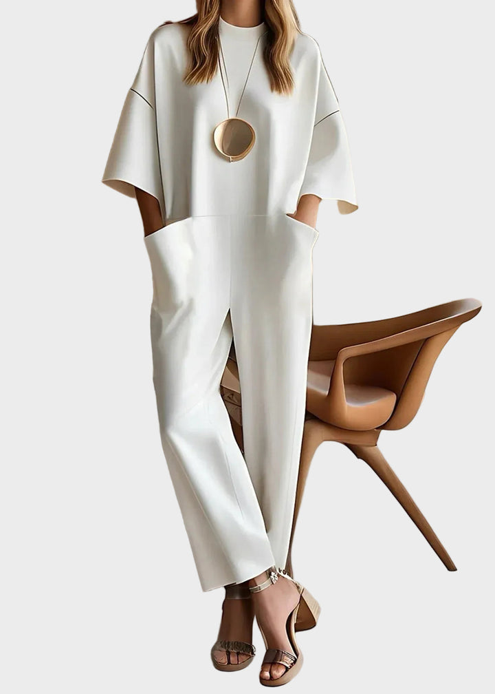 Elizina - Stylish Half Sleeve Loose Jumpsuit