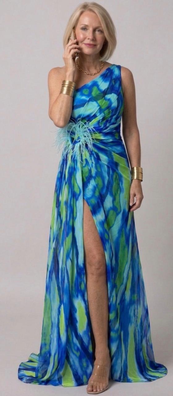 Yvette | Vibrant Draped Dress