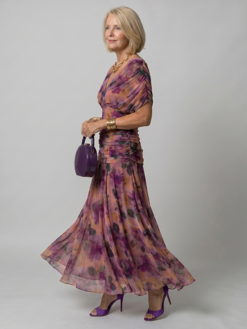 Natasha | Off Shoulder Flow Midi Dress