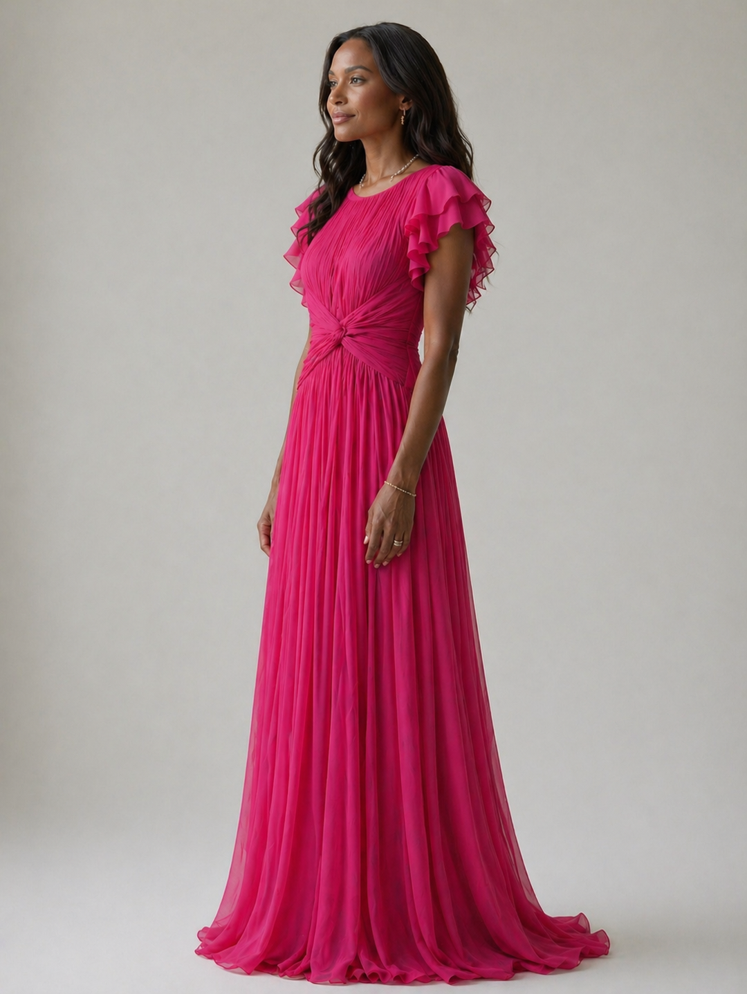 Octavia | Pleated Evening Dress