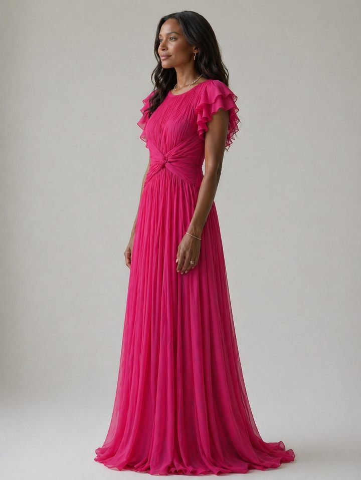 Octavia | Pleated Evening Dress