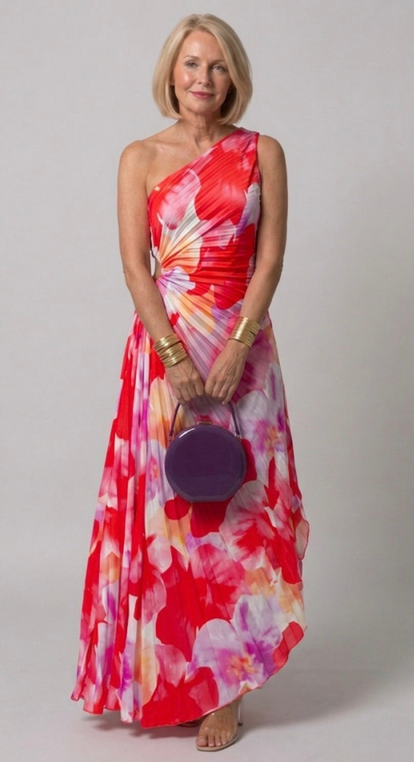 Penelope | Pleated One-Shoulder Dress