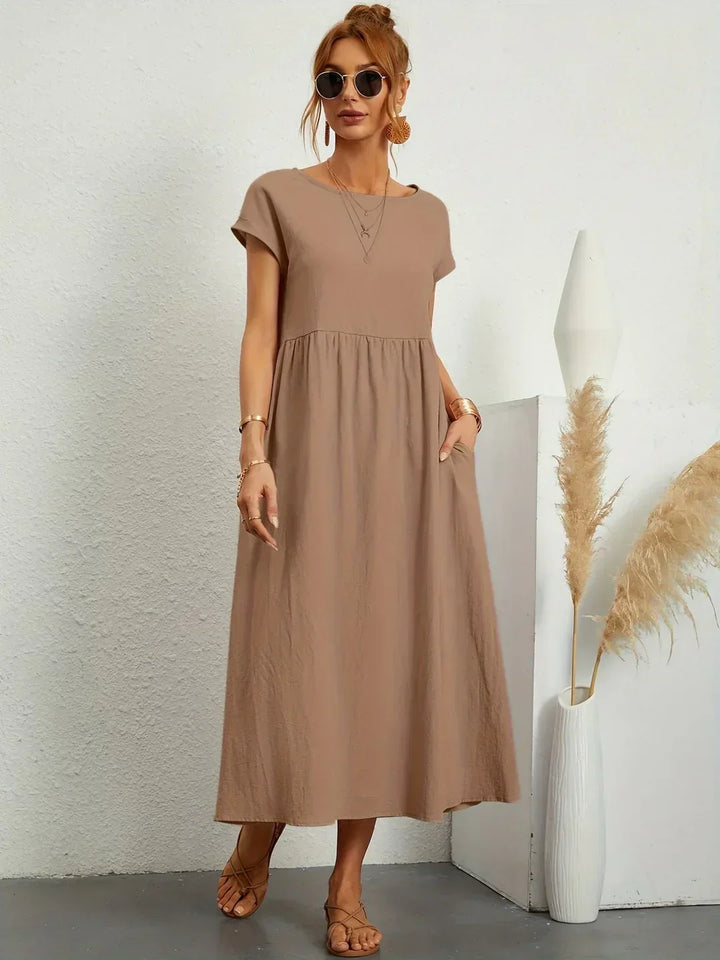 Gabrielle™ — Flowing Midi Dress Timeless Elegance