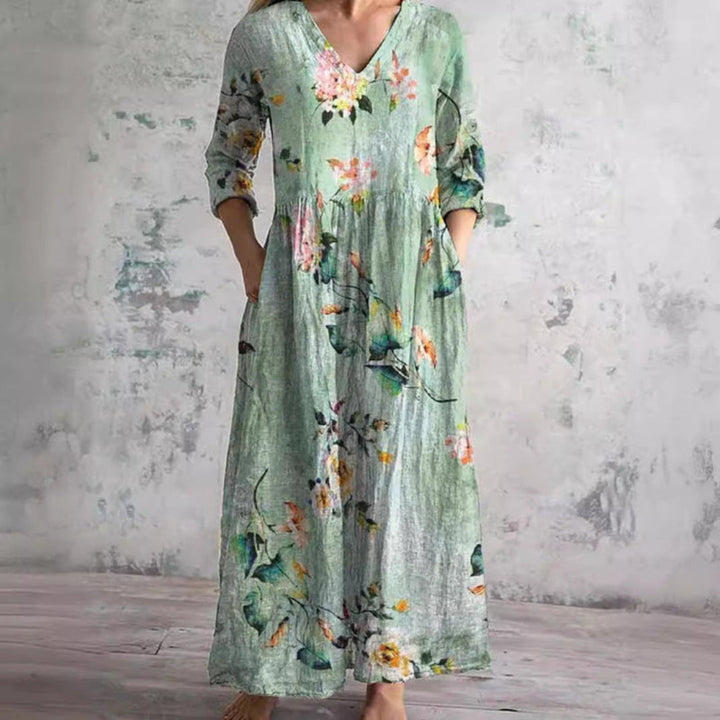 TOSCANA – Women’s Long Floral Print Dress