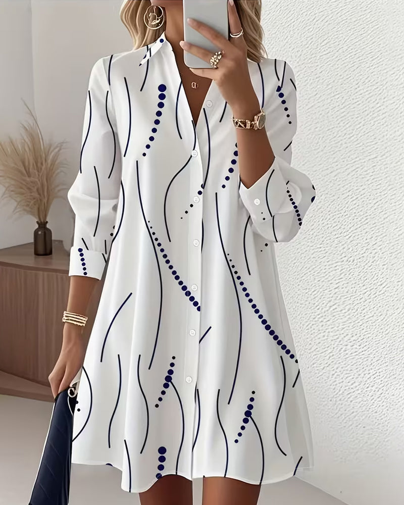 Wavy Collar Dress Shirt